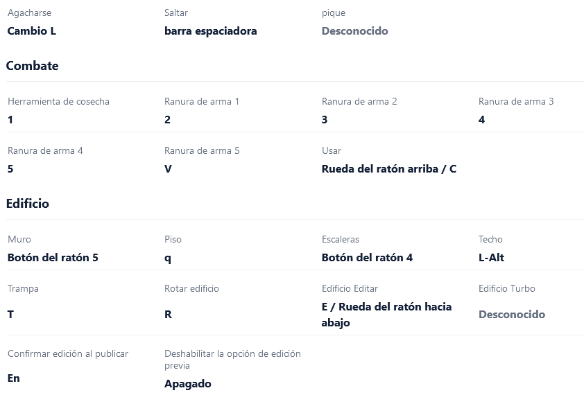Habilidades y Teclas